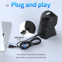 Escáner de Código de Barras de Escritorio Xincode 2D, Lector de Código de Barras con Cable USB de Detección Automática y Manos Libres para Sistema POS de Venta Minorista GT-7120E