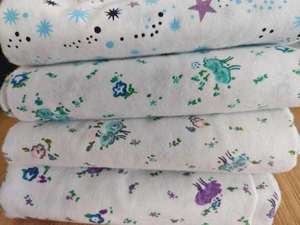 Tissu en coton imprimé à la main fantaisie, motif étoile et animaux de dessin animé mignons pour combinaison de bébé, pyjama pour enfants, textile doux en <span class=keywords><strong>double</strong></span> <span class=keywords><strong>gaze</strong></span> - Product Image 4
