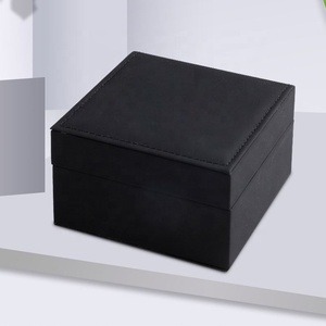 OEM ODM <b>Black</b> Single Watch <b>Box</b> with Velvet Cushion Luxury Square Watch Gift Case for Packaging and Display - Product Image 4