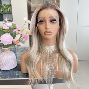 Perruque synthétique haute qualité 13*4 Lace Front, lisse ou ondulée, résistante à la chaleur, en fibre futuriste, pour femmes - Product Image 1