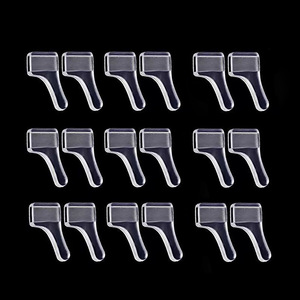 Medium Silicone Anti Slip <b>Ear</b> Tips For Sunglasses Spare <b>Covers</b> Adjustable Fit Transparent Black Medium Size - Product Image 2