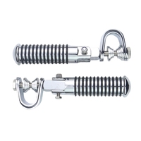 Repose-pieds pliables en aluminium anti-vibration pour barre de protection de moto de 22-25 mm, garantie 1 an