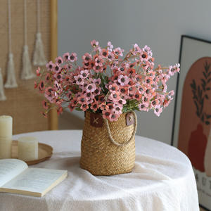 Flores Artificiales de Cera Naranja Otoñal, Ramas de Crisantemo de Seda para Decoración del Hogar y Bodas, <span class=keywords><strong>Arreglos</strong></span> Florales con Aspecto Seco Retro - Product Image 2