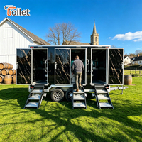 Remorque Sanitaire Double Cabine Haut de Gamme avec Toilettes Mobiles pour Événements Extérieurs, Lieux de Mariage et Acheteurs en Gros