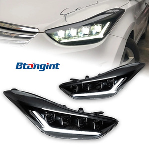 เหมาะสำหรับไฟหน้ารถยนต์ฮุนได เอลันตร้า ปี 12-16 ที่ได้รับการดัดแปลงด้วยเลนส์ LED พร้อมไฟเลี้ยวแบบไหลสี่ดวงใกล้และแปดดวง<span class=keywords><strong>ไกล</strong></span> - Product Image 5