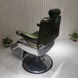 Fauteuil de barbier vintage pour le toilettage et le rasage des hommes, fauteuil de coiffure inclinable de grande taille pour salon de coiffure - Product Image 3