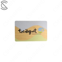 Mini-étiquette RFID programmable 125 kHz EM4305 T5577 en bois écologique pour carte de proximité de membre