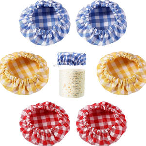 Cubierta portátil multifunción de tela de algodón para botella de fermentación, cubiertas reutilizables antipolvo para tarros de masa madre, para fiestas y ocasiones. - Product Image 1