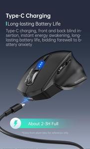 เมาส์ไร้สายบลูทูธ 2.4g ดีไซน์ใหม่ตามหลักสรีรศาสตร์ คุณภาพสูง 1200 DPI เงียบ พร้อมหน้าจอแสดงสถานะแบตเตอรี่ - Product Image 6