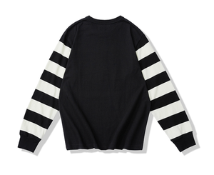 Alta qualità di personalizzazione 100% cotone 280gsm Jumper <span class=keywords><strong>moto</strong></span> manica lunga t-shirt con colore a righe <span class=keywords><strong>moto</strong></span> felpa - Product Image 2