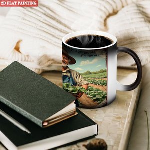 Magic Color Changing Mug Frosted Black 11oz <b>Ceramic</b> Heat Activated Novelty Gift <b>Cup</b> - Product Image 3