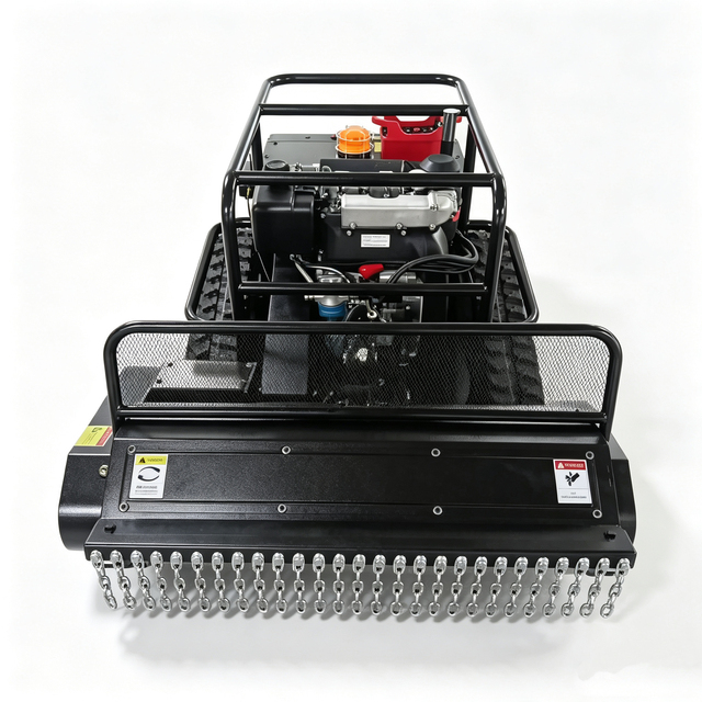 Smart Industrial DIY Diesel Powered 190cc Tracked Zero Turn Remote Controlled Mower for Canopy Orchard Hillside Greenbelt