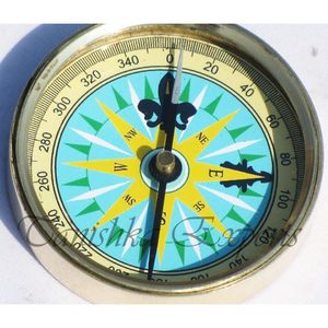 ALFA NAUTICAL Nautical Solid Brass Compass 2 Inch <b>Locket</b> Style Portable Hiking Guide with Hanging Ring Model AL22 - Product Image 2