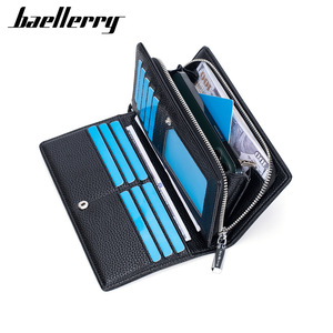 Baellerry uomo Business cerniera pochette uomo nero in <span class=keywords><strong>pelle</strong></span> lunga porta carte portafoglio con fermasoldi lusso Portefeuille - Product Image 3