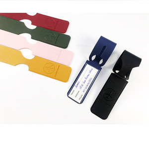 Regalos Publicitarios Creativos, Etiqueta de Equipaje Pequeña de Cuero PU Reutilizable, Universal, Colorida, Etiqueta de Nombre Visible para Maleta Ligera - Product Image 1