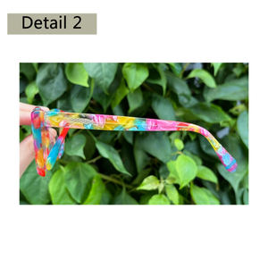 แว่นกันแดด AT8021 ดีไซน์ใหม่ หรูหรา ทำมือ สำหรับผู้หญิงและผู้ชาย ป้องกันรังสียูวี 400 หลายสี กรอบอะซิเตท แว่นกันแดดแบบมีเฉดสี - Product Image 3