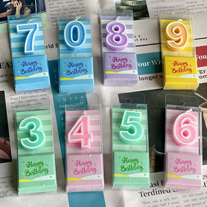 Sinh Nhật Wedding Party Trang Trí Nguồn Cung Cấp Sáp Paraffin May Mắn Đầy Màu Sắc Ưa Thích Hạnh Phúc Sinh Nhật Số Nến Cho Bánh - Product Image 5