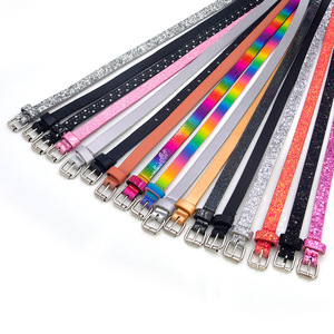 Varie cinture per bambini Glitter in pelle Pu Bing Shinny Lovely Kids Girl Belts - Product Image 4