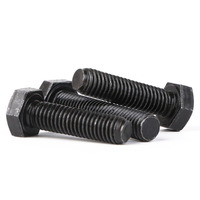 Baut dan Mur Hex Hitam Din933 M6, Baut M10, Mur dan Baut Pengikat M12 M13, Baut Hexagon 18x80 mm 8.8, Baut Kepala Hex