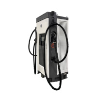 Nouvelle station de recharge pour véhicules électriques DC à double borne, 380V triphasé, 120KW, norme CE UE, câble de borne de 5 mètres, chargeur rapide commercial OCPP