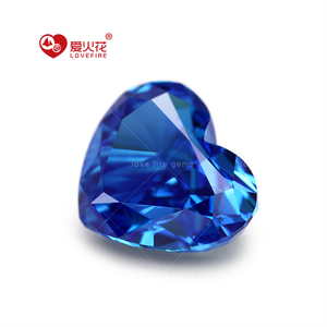 Gema artificial suelta de tamaño completo, <span class=keywords><strong>piedras</strong></span> de cz, azul oscuro, 4K, corazón de hielo picado, Circonia cúbica - Product Image 3