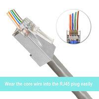 Connecteur RJ45 blindé pour câble réseau Ethernet STP FTP, connecteur RJ45 Cat 6 Cat6 8P8C, prise modulaire traversante