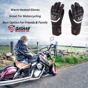 Gants chauffants pour motocyclette Gants en cuir chauffants à batterie, coupe-vent, avec contrôle de la température et isolation électrique - Product Image 5