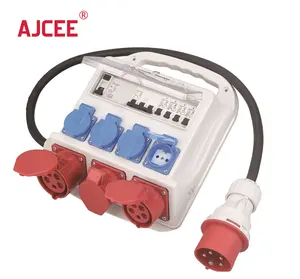 AJCEE Customized 11 Modules Distribution Boxes, Sweden ip44 industrial plug socket power boxes with ce