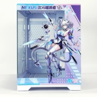 Caja de Ordenador de Escritorio para Juegos NPC NEXUS Theme Mini-ITX Vertical de Aleación de Aluminio con Panel Lateral Transparente y Diseño Personalizable