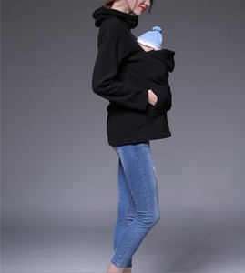 Maternité <span class=keywords><strong>Sweat</strong></span> À Capuche Multifonction Kangourou À Capuche Manteau pour Femmes Enceintes <span class=keywords><strong>Porte</strong></span>-Bébé Automne Hiver Veste Manteaux - Product Image 3