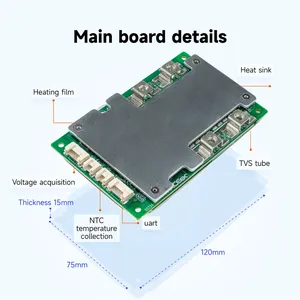 PACEex Lifepo4 12V 4S Smart <span class=keywords><strong>BMS</strong></span> 100A แผงป้องกันแบตเตอรี่พร้อมบลูทูธในตัวและ<span class=keywords><strong>การ</strong></span>เชื่อม<span class=keywords><strong>ต่อ</strong></span>แบบ UART Heat Series - Product Image 1