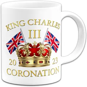 Mag 2023 Koning Charles Iii Kroningsgeschenk Souvenir Britse Royalty Memorabilia Keramische Theekop Koffiemok