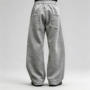 Custom <strong>Men's</strong> High Quality Casual Flared Jogger Track <strong>Pants</strong> Elastic Waistband 100% Cotton <strong>Mens</strong> Stacked Flare Sweatpants for <strong>Men</strong> - Product Image 1