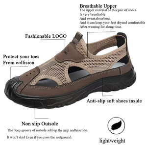 Sandales d'été respirantes pour hommes chaussures polyvalentes semelles souples chaussures <span class=keywords><strong>Shox</strong></span> d'extérieur chaussures de sport en maille perforée à la mode - Product Image 2