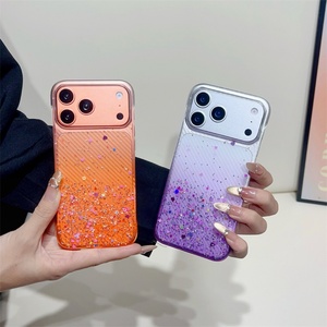 เคสโทรศัพท์มือถือใสสีรุ้งวิบวับ ประดับกลิตเตอร์ สำหรับ iPhone 17 Air 16 15 Pro Max  ฝาหลังลายตาราง TPU - Product Image 3