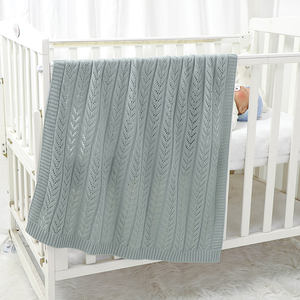 ผ้าห่มสำหรับเด็กผ้าคอตตอนถัก<span class=keywords><strong>สี</strong></span>ทึบดีไซน์กลวงปรับแต่งได้ - Product Image 4