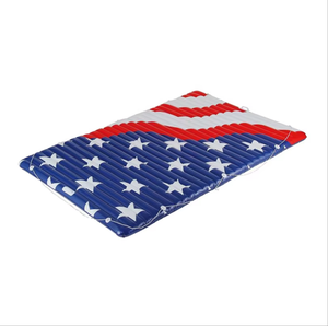 Flotador Inflable para <span class=keywords><strong>Piscina</strong></span> con Diseño de Bandera Estadounidense, Colchoneta Doble de PVC Resistente, Colchón Inflable para Fiestas de Verano - Product Image 3