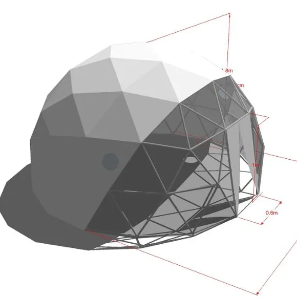 Китайская геодезическая купольная палатка 8 м для продажи