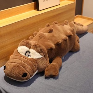 Coussins géants en peluche de crocodile de dessin animé de 100 cm à 300 cm avec logo personnalisé, jouets en peluche lestés de simulation de crocodile - Product Image 4