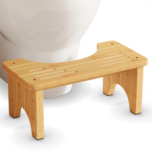Factory Manufacturing Safe and Non-slip Foldable Bamboo Adjustable Modern Design Home Use Toilet <b>Stool</b> with Custom Logo - Product Image 1