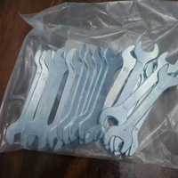 Llave Inglesa de Doble Boca Personalizada, Métrica, de Grado Industrial, de Acero al Carbono, Diseño Plano Estampado para Montaje de Equipos