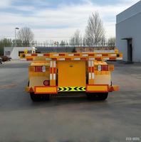 Nouvelle semi-remorque porte-conteneurs JINFENG 20-40 pieds à châssis en acier extensible, avec train de roulement robuste et pneus 12R22.5