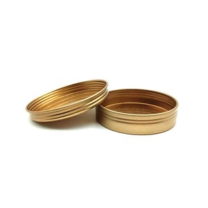 Scatola di Latta Vuota per Alimenti con Coperchio a Vite, Etichette Personalizzate, Finitura Dorata Ermetica per Confezionamento di Snack e Caramelle - Product Image 3