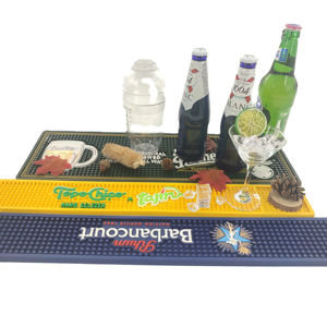 Personalized Long Silicone PVC Beer Mat Rubber Bar Spill Pad <b>Pub</b> Rail Mat Drip Tray Non Slip Service Runner <b>Table</b> Mat Placemat - Product Image 3