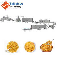 Ligne de production de machines de fabrication de céréales de petit-déjeuner en flocons de maïs en acier inoxydable entièrement automatique, équipement de cuisson de haute qualité