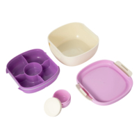 Boîte à bento PP à 5 compartiments avec logo personnalisé, étanche, compatible micro-ondes, pour enfants et adultes, 1500 ml, vente en gros
