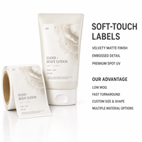 Étiquettes autocollantes personnalisées imperméables et résistantes à l'huile en BOPP PET, étiquettes privées pour crème pour les mains, lotion pour le corps, emballage cosmétique