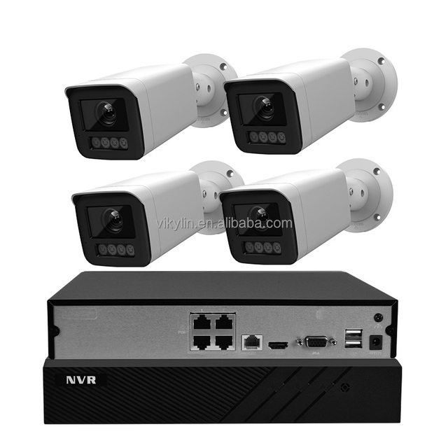 Vikylin 4CH 8 16channel 4mp Security Camera System Outdoor Home Poe Nvr Kit Cctv Ip Cameras Surveillance Security Camera System