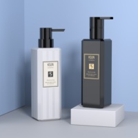 Logo personnalisé 250ml 500ml bouteilles carrées en plastique PET bouteille à pompe de lotion corporelle pour l'emballage de cosmétiques