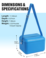 Glacière isotherme légère en EVA, petite glacière thermique portable pour pique-nique, usage domestique et extérieur